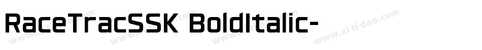 RaceTracSSK BoldItalic字体转换